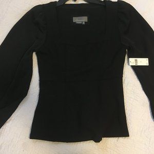 Anthropologie black peplum top
